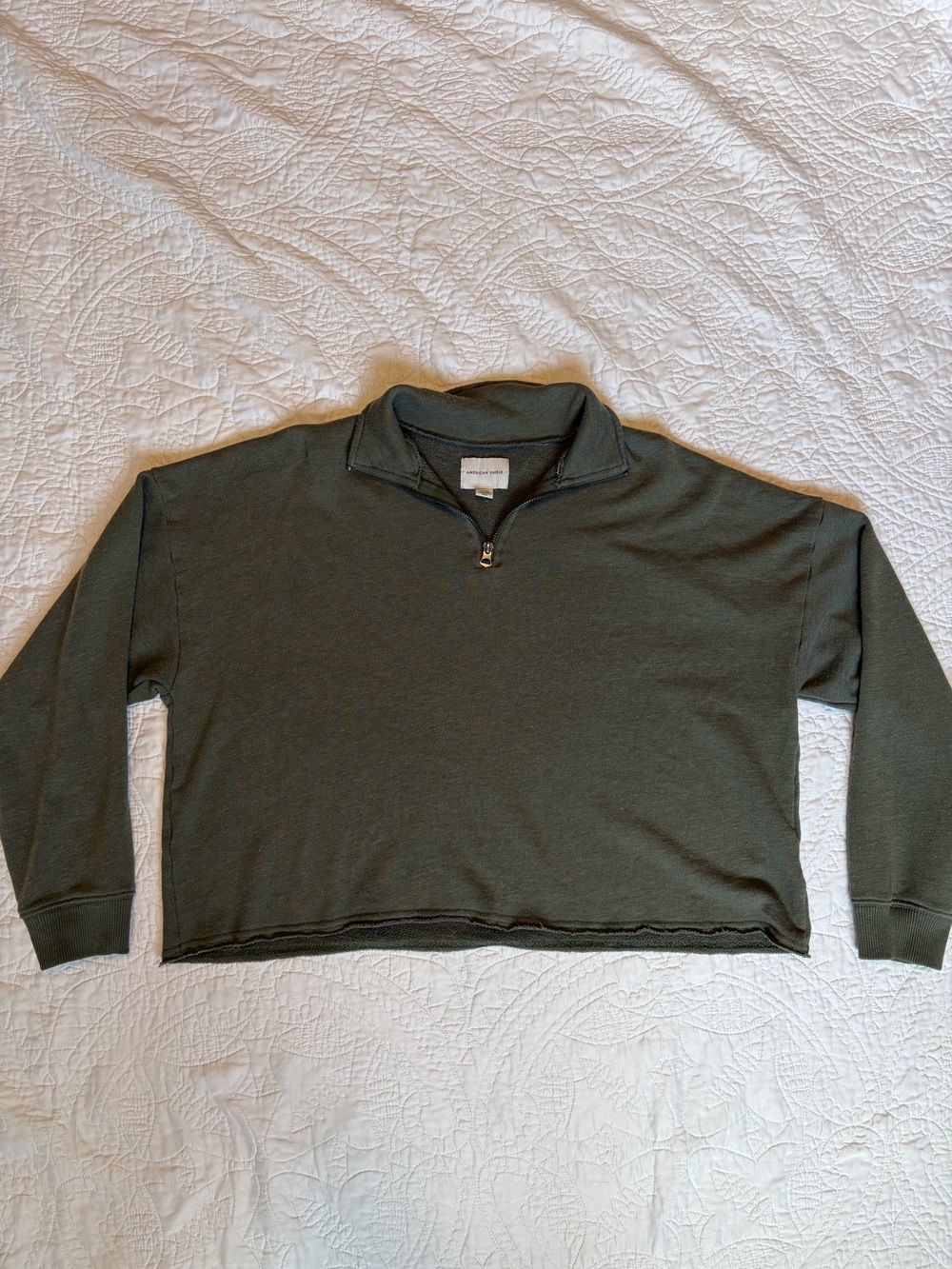 AMERICAN EAGLE- Cropped 1/4 Zip Jacket